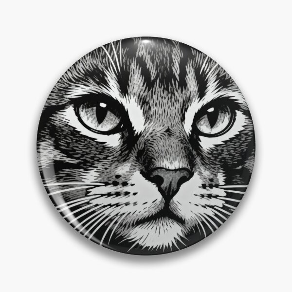 Item preview, Soft Life Sharp Mind Cat – Minimalist Vintage Black and White Art designed and sold by CatVibesStudio.