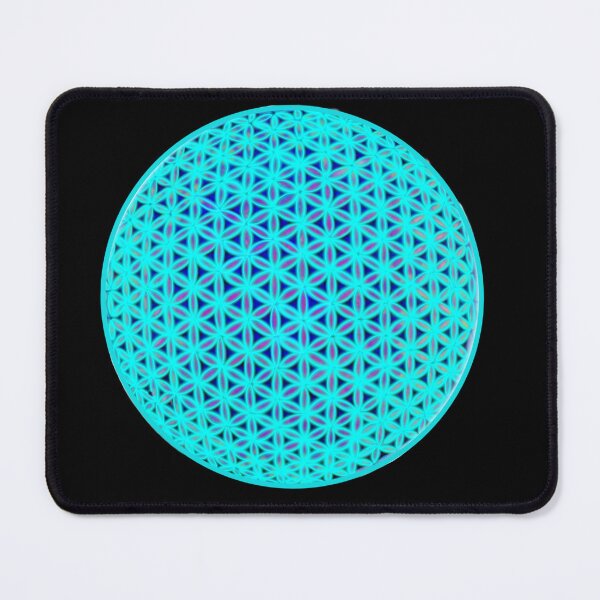 Item preview, Neon blue flower of life, scared geometry, zen life  designed and sold by hollycooper.