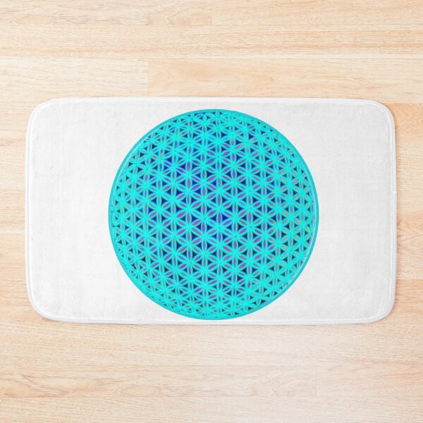 Item preview, Neon blue flower of life, scared geometry, zen life  designed and sold by hollycooper.
