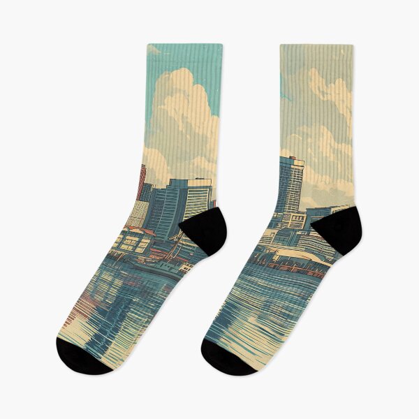 Item preview, Auckland New Zealand Illustration Travel Art Vintage designed and sold by KrisSidDesigns.