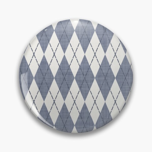 Item preview, Geometric Diamond Harlequin Argyle with Stitch detail Blue Grey designed and sold by JasmineGDesigns.