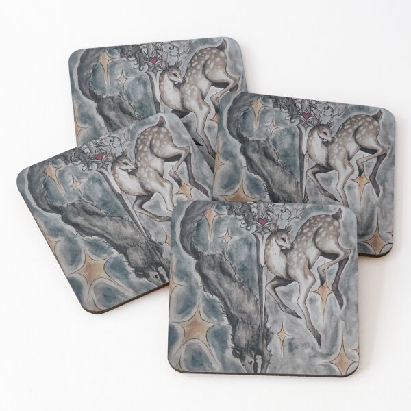 Item preview, byler cleridan deer borzoi painting designed and sold by boo-makesthings.