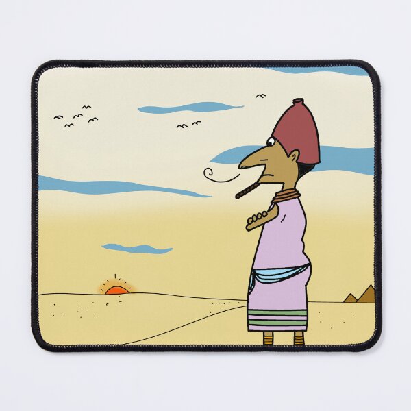 Item preview, "Ancient Egyptian Figure with Pyramids and Sunset" designed and sold by nighttime1990.