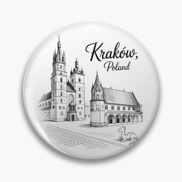 Item preview, Krakow Poland Wawel Dragon Sketch designed and sold by MadCatPrints.