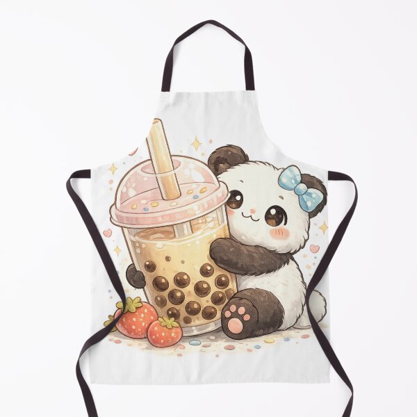 Item preview, Cute Panda Boba Lover – Kawaii Bubble Tea  designed and sold by Color Reverie.
