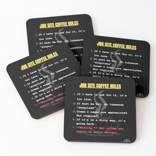 Item preview, Job Site Coffee Rules - Funny Tradesman Mug Design designed and sold by The Handyman's Lab.