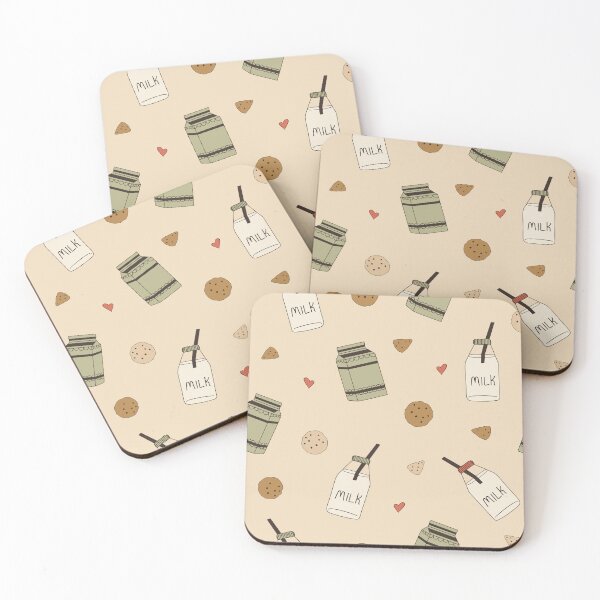 Item preview, Retro Cookies & Milk Seamless Pattern – Cute Vintage Dessert Doodle Design designed and sold by alijun.