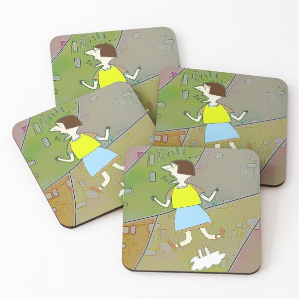 Item preview, "Whimsical Cartoon Character Jumping with Cloud" designed and sold by nighttime1990.