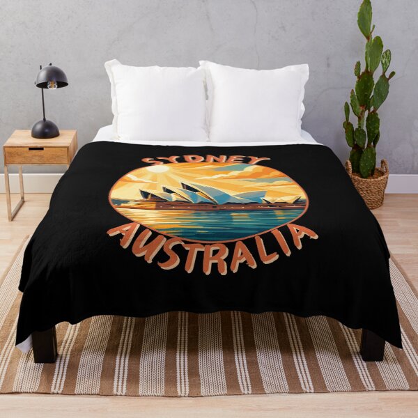 Item preview, Sydney in Australia, Retro Travel Art Circle Emblem designed and sold by MaateoDesign.