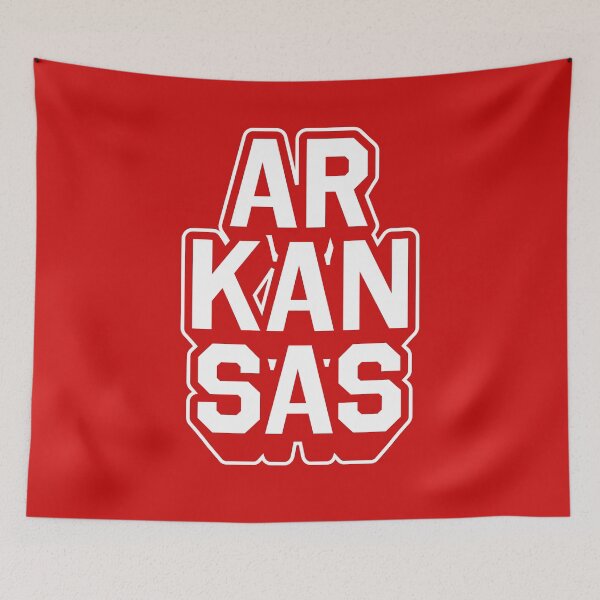 Item preview, Arkansas Retro Varsity - Hometown Pride & Streetwear Block Typography designed and sold by MZS Studio.