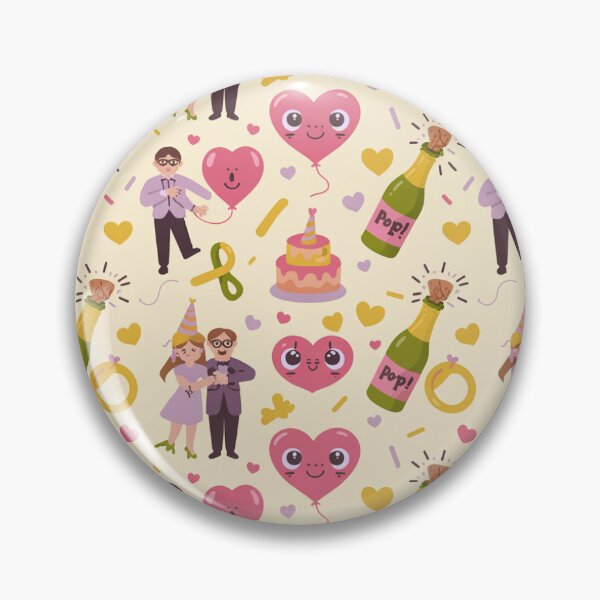 Item preview, Popping Champagne Anniversary Party - Whimsical Dancing Couples Pattern designed and sold by Midnight Veil Designs.