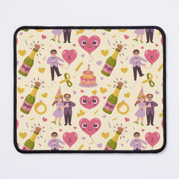 Item preview, Popping Champagne Anniversary Party - Whimsical Dancing Couples Pattern designed and sold by Midnight Veil Designs.