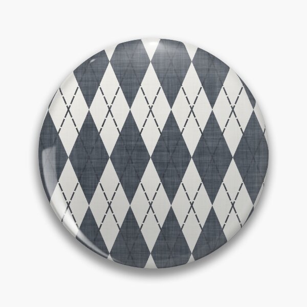 Item preview, Geometric Diamond Harlequin Argyle with Stitch detail Deep Blue Grey designed and sold by JasmineGDesigns.