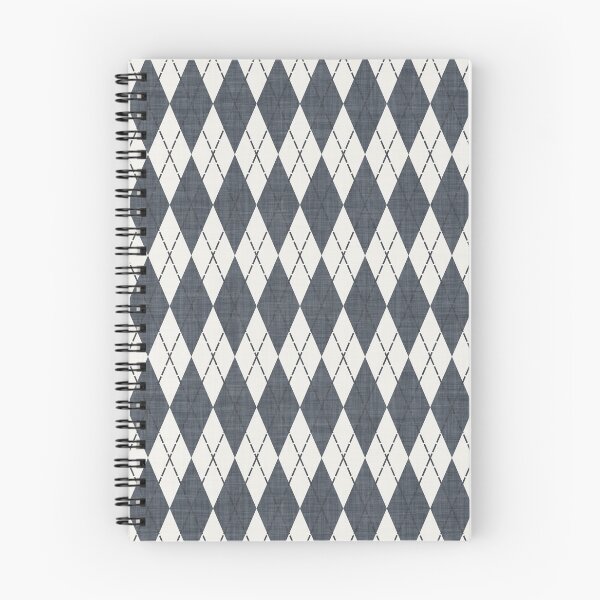Item preview, Geometric Diamond Harlequin Argyle with Stitch detail Deep Blue Grey designed and sold by JasmineGDesigns.