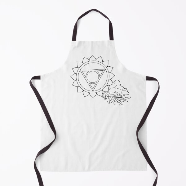 Item preview, Vishuddha Throat Chakra Line Art – Black and White Herbal Spiritual Symbol Printable designed and sold by BlackLineLab.