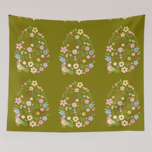 Item preview, Easter Floral Egg - Spring Flowers & Leaves. designed and sold by LunaPrintCo.