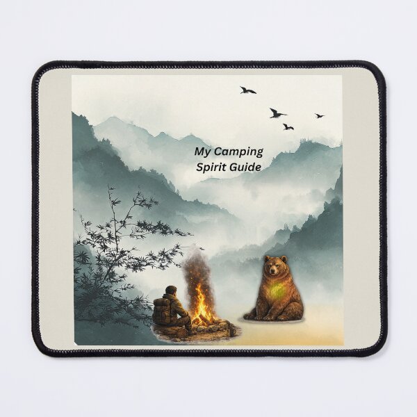 Item preview, Wild Pursuits: Camping Spirit Guide Bear – Campfire Wilderness Companion designed and sold by GeoWild Designs.