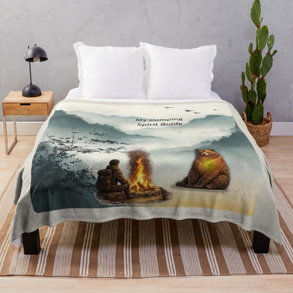 Item preview, Wild Pursuits: Camping Spirit Guide Bear – Campfire Wilderness Companion designed and sold by GeoWild Designs.