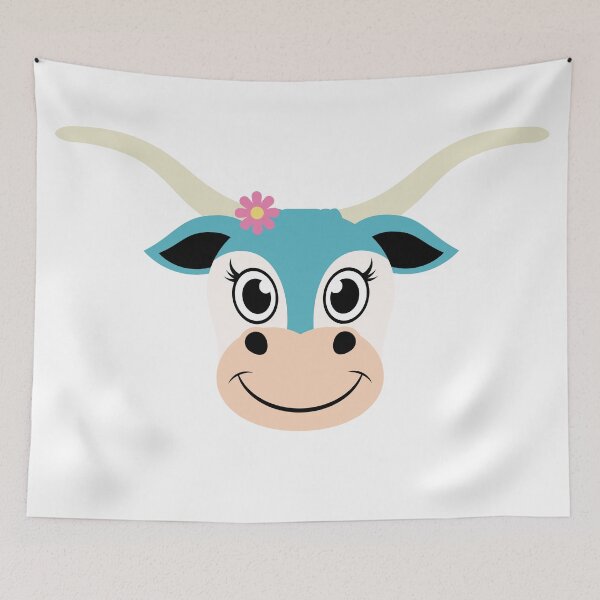 Item preview, Cute Barnyard Longhorn Cow designed and sold by Captain Creative.