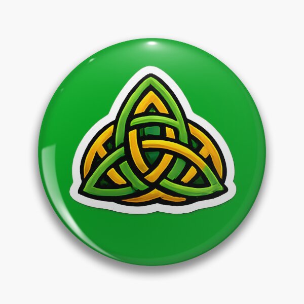 Item preview, Celtic Triquetra Knot Green and Gold Irish Symbol designed and sold by Inkoro.
