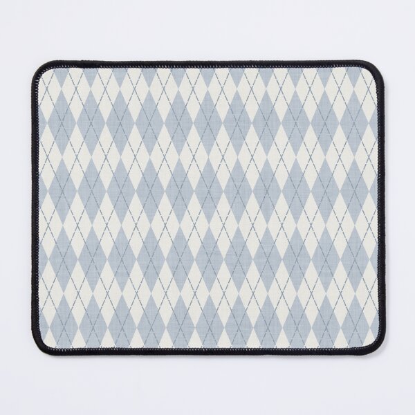 Item preview, Geometric Diamond Harlequin Argyle with Stitch detail Light Blue designed and sold by JasmineGDesigns.