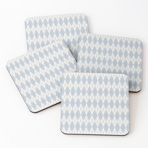 Item preview, Geometric Diamond Harlequin Argyle with Stitch detail Light Blue designed and sold by JasmineGDesigns.
