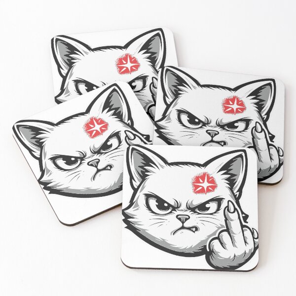 Item preview, Feral Mood Cat — Defiant Paw Mascot designed and sold by zamew.