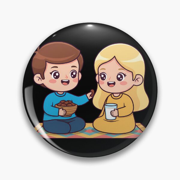 Artikelvorschau, Ramadan-Sharing – Niedliche Kawaii-Iftar-Datteln und Milchkunst entworfen und verkauft von ImpactVibe.