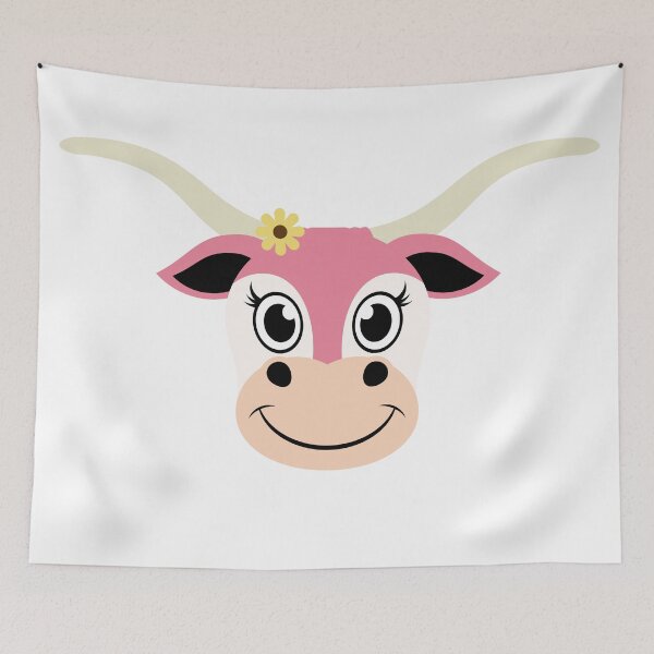 Item preview, Cute Barnyard Longhorn Cow designed and sold by Captain Creative.