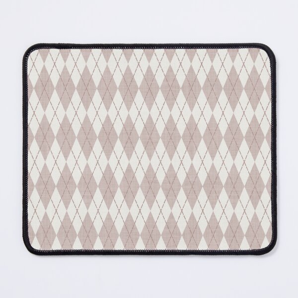 Item preview, Geometric Diamond Harlequin Argyle with Stitch detail Mauve Pink designed and sold by JasmineGDesigns.