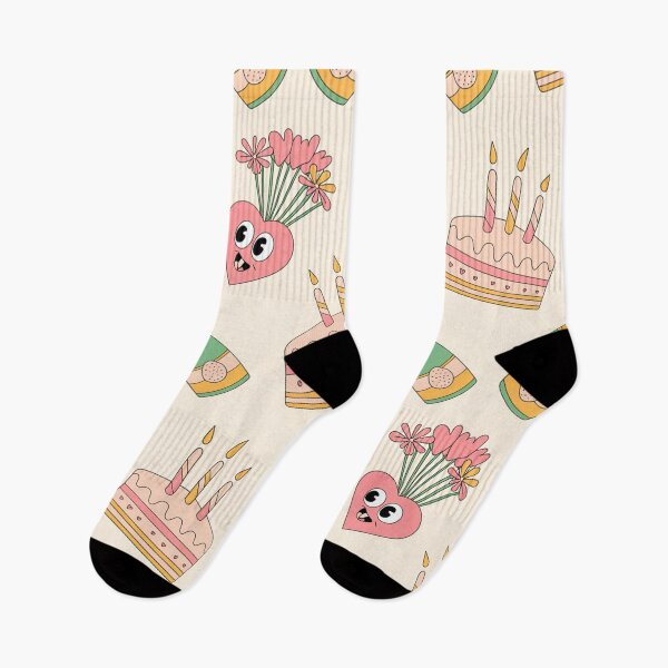 Item preview, Googly-Eyed Hearts Celebration - Whimsical Bouquets, Cake & Champagne Pattern designed and sold by Midnight Veil Designs.