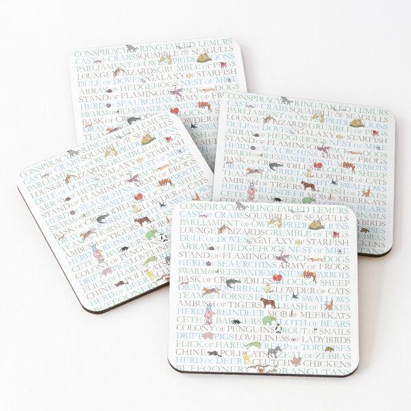 Item preview, Animal Collective Nouns designed and sold by MollyMacLiving.