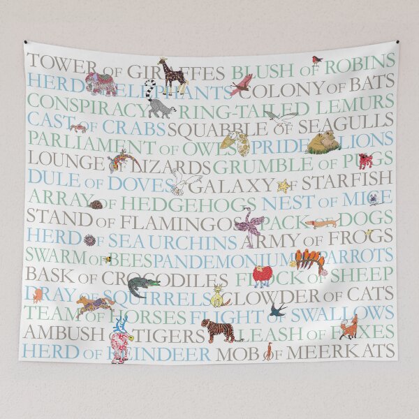 Item preview, Animal Collective Nouns designed and sold by MollyMacLiving.