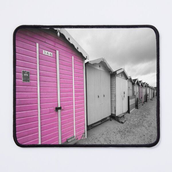 Item preview, English Beach Huts Monochrome Pink designed and sold by Londonimages.