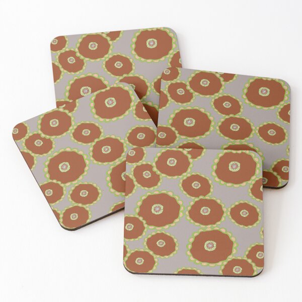 Item preview, Scalloped Botanicals on grey  designed and sold by phatlizzardart.
