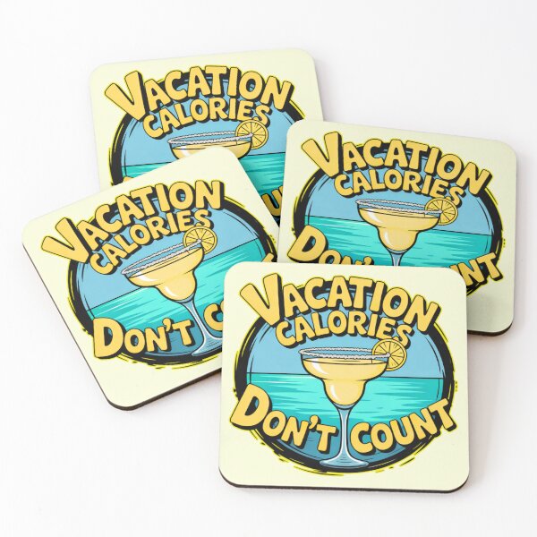 Item preview, Vacation Calories Don’t Count Funny Travel Food Quote with Summer Vibes designed and sold by Nzgiftsandmore.