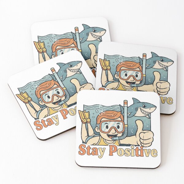 Item preview, Stay Positive – Retro Snorkeling Dark Humor Graphic 3 designed and sold by FlamaC.