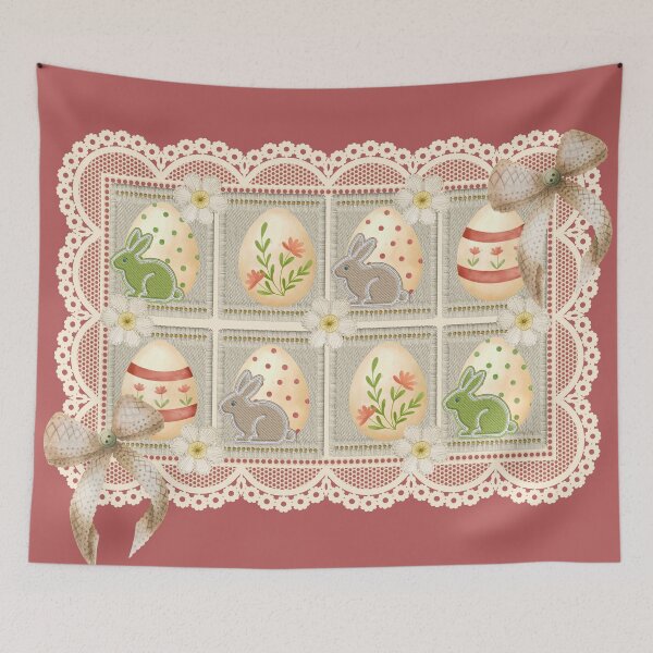 Item preview, Vintage Floral Coquette Easter Bunny Rabbit Grandma Core Cottage designed and sold by Forevermore.