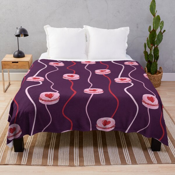 Item preview, Painterly Heart Topped Macaron and Curvy Stripes Deep Purple designed and sold by JasmineGDesigns.