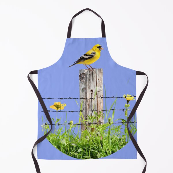 Item preview, American Goldfinch Perched on a Weathered Fence Post designed and sold by Rockyctees.