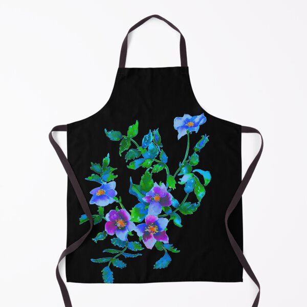 Item preview, Vintage blue and purple roses, floral watercolor painting designed and sold by hollycooper.