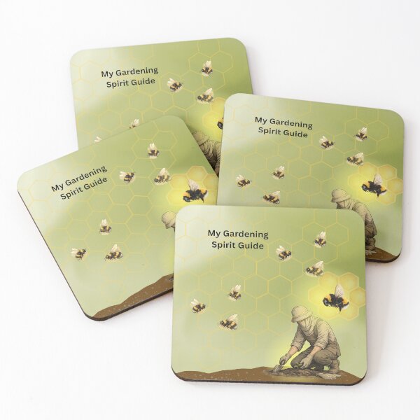 Item preview, Gardening Spirit Guide Bee – GeoWild Nature Art designed and sold by GeoWild Designs.