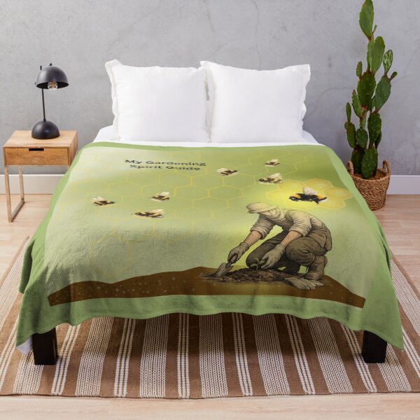 Item preview, Gardening Spirit Guide Bee – GeoWild Nature Art designed and sold by GeoWild Designs.
