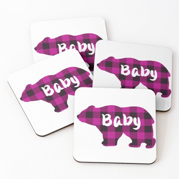 Item preview, Pink Baby Bear design - country classic Pink and Black buffalo plaid pattern designed and sold by hollycooper.