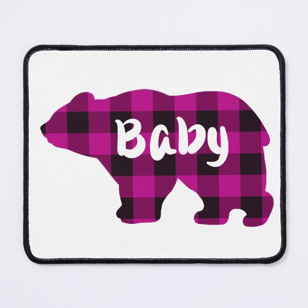 Item preview, Pink Baby Bear design - country classic Pink and Black buffalo plaid pattern designed and sold by hollycooper.