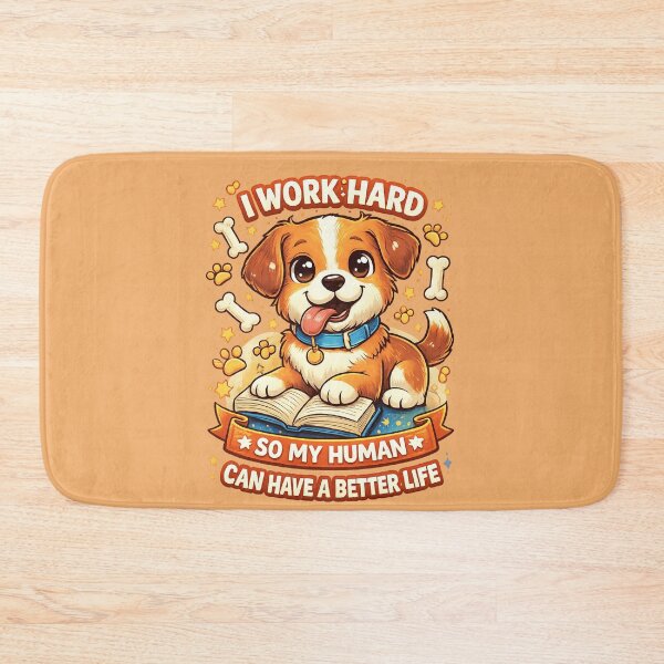 Item preview, I Work Hard So My Human Can Have a Better Life – Funny Puppy Tee designed and sold by Dollette Heaven.