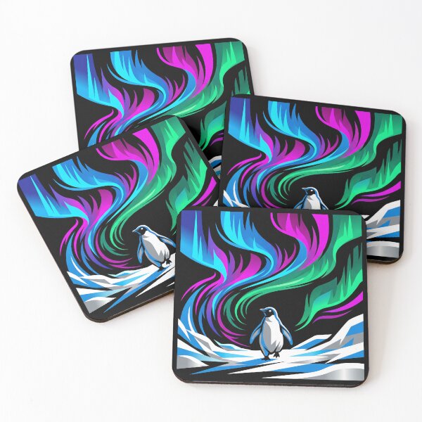 Item preview, Nihilistic Penguin Under Aurora Borealis designed and sold by KuroAtelier.