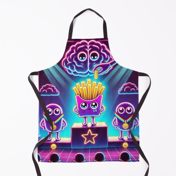 Item preview, Even When You Win – Neon Fries & The “Never Enough” Brain designed and sold by ComedyInkFactor.