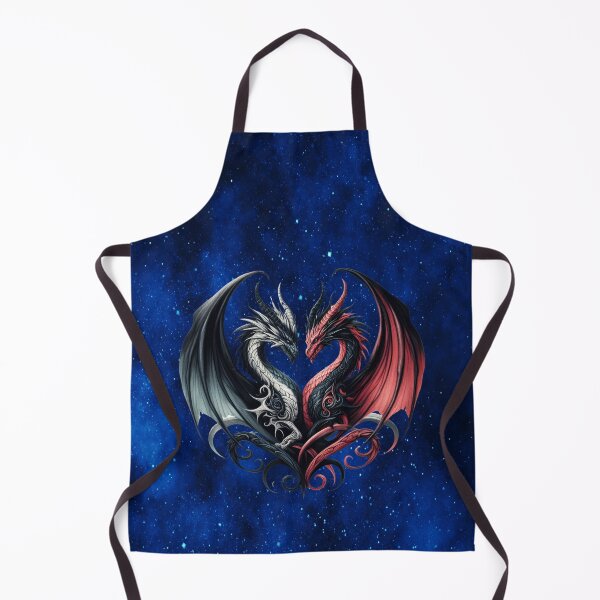 Item preview, Twin Dragonheart — Enchanted Double Dragon of Shadow & Flame designed and sold by MysticOzzy.