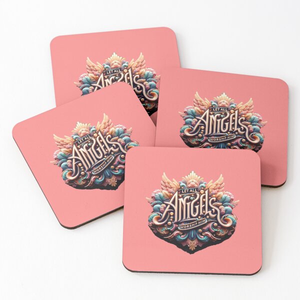 Item preview,  Hebrews 1:6 – Let All Angels Worship Him | Pretty 3D Pendragon Label  designed and sold by PaintMeWorld.